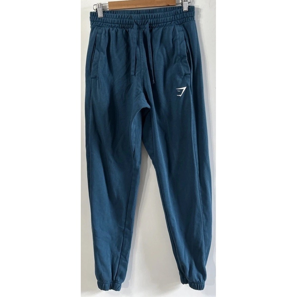 Mens Gymshark Pants Blue Teal‎ Essential Sweatpants Joggers Athletic Small